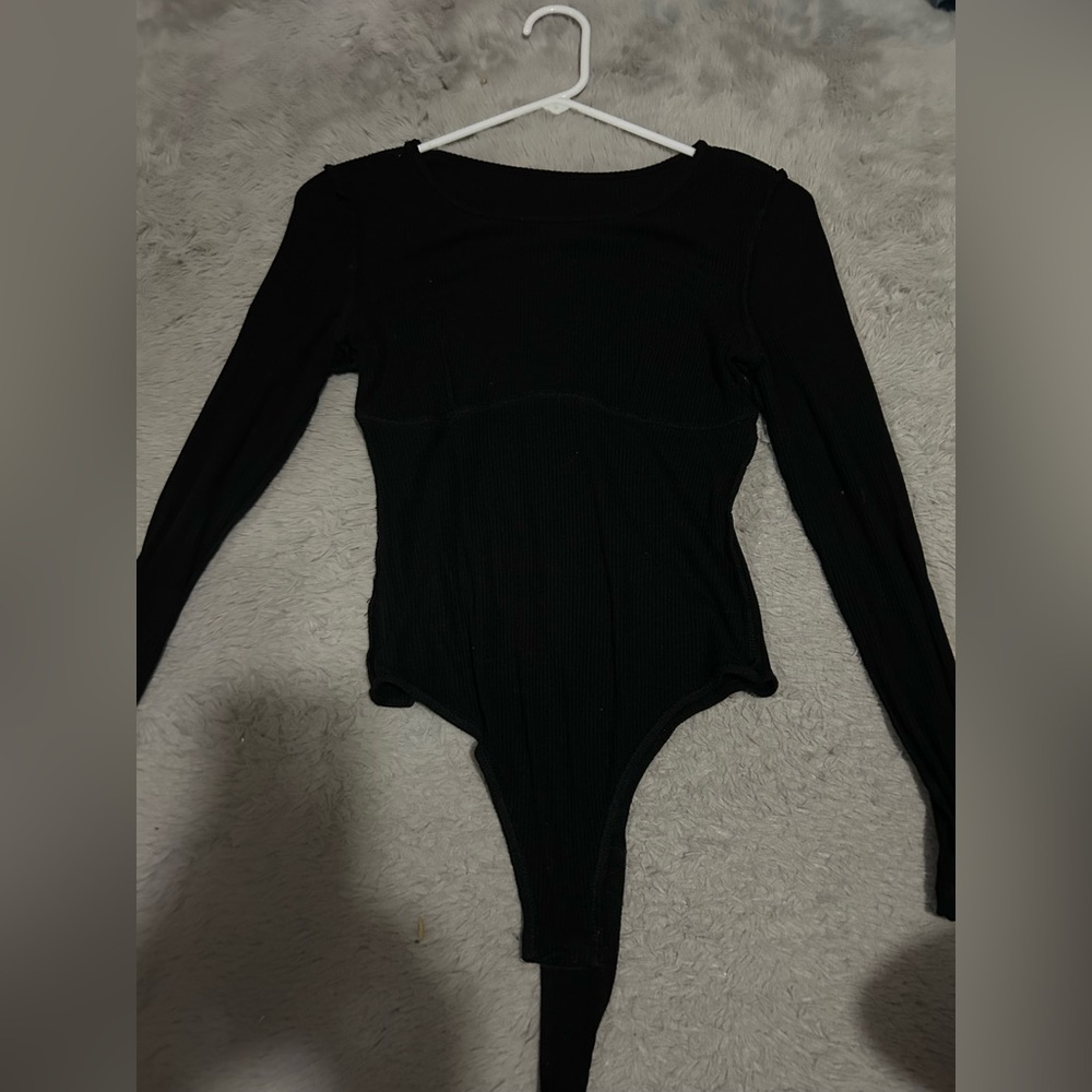 Black long sleeve bodysuit